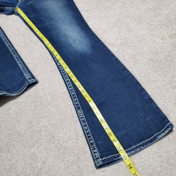 SILVER JEANS Suki Bootcut Jeans Stretch Mid-Rise Indigo Blue Women's 32 X 33" - Picture 12 of 15